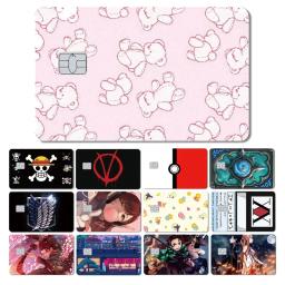 Anime Cartoon Case Sticker Film, Coelho Hunter Wing Cat, Pele fosca, Cartão de crédito, Cartão de dívida, Grande, Pequeno, No Chip - Image 1