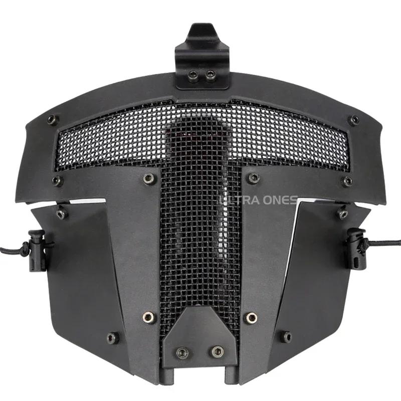Máscara facial completa malha de aço respirável tático paintball tiro máscaras de combate acessórios de caça uso com capacete rápido - Image 1