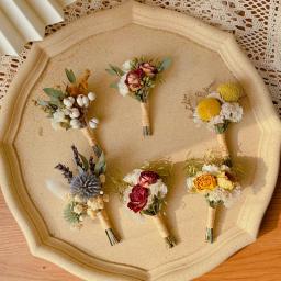 Mini Buquê de Flores Secas para Decoração, DIY Casamento Corsage, Artesanato e Criatividade, Vela Flutuante, Home Photo Decor - Image 1