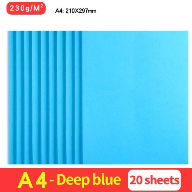 Papel Cartão A4 230g para Cartões de Visita e DIY, 20 Folhas para Scrapbook e Artesanato