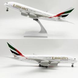 30cm A380 Emirados Árabes Unidos Airbus Modelo de Aeronave Sólida Brinquedo de Exibição Peça de Presente Colecionável para Entusiastas de Modelos - Image 1