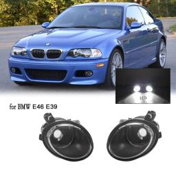 Luzes de nevoeiro led luz de nevoeiro para bmw e46 m3 2002 2003 2004 2005 2006 amortecedor dianteiro nevoeiro lâmpada para bmw e39 m5 2001 2002 2003 peças do carro - Image 1