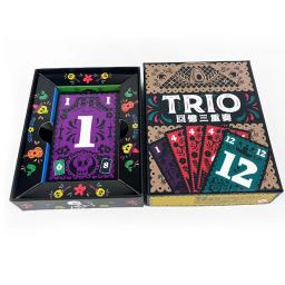 Jogo de cartas trio, jogo de tabuleiro emocionante para festa familiar, onde jogadores, busca por três cartas combinando, diversão estratégica para todas as idades - Image 4
