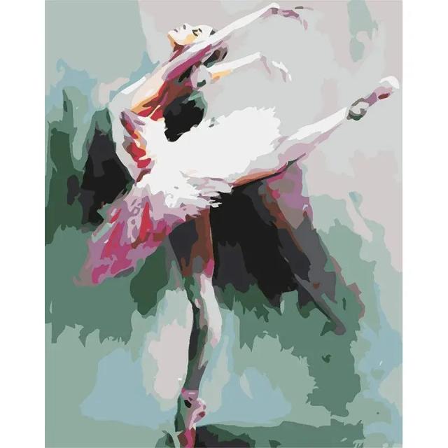 Pintura por Números 'Menina Bonita' - Kit de Lona e Aquarela para Decoração Vintage