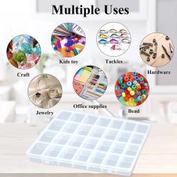 Caixa De Armazenamento De Plástico com Divisórias Ajustáveis, Recipiente De Jóias, Beads Arte, Artesanato DIY, Equipamento De Pesca Organizador - Image 6