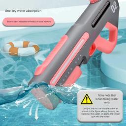 Arma de armazenamento de água automática para crianças, brinquedos portáteis, verão, praia, ao ar livre, luta fantasia, meninos, jogo infantil, novo - Image 2