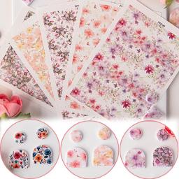 Polymer Clay Papel De Transferência De Aquarela, Impressão De Gravura De Flores, Papel Decorativo, Artesanato De Cerâmica DIY, Brinco Fazendo, Ferramentas De Cerâmica - Image 1