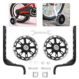Roda Auxiliar de Bicicleta Infantil, Flash de Treinamento Ajustável, Rodas Mudas, Estabilizador de Bicicleta, Compatível para 12-20 Polegada Bicicletas, 2Pcs - Image 2