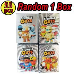 Shiny Gold e Silver Foil Shiny Coleção Cartões, Stumble Guys, Anime Jogo de Tabuleiro, Flash Figure, Trading Card, Aniversário e Presente de Natal, 55PCs por Conjunto - Image 4