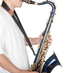 Sax-Alça de Ombro Única, Material De Couro, Design De Dupla Camada, Extra Larga, Acoplada, Comprimento Ajustável, Peças E Acessórios De Saxofone - Image 2
