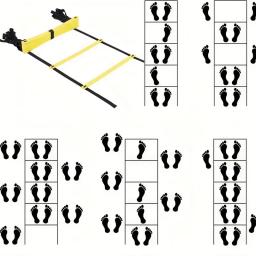 Agilidade Escada com Saco De Armazenamento, Equipamento De Treino De Velocidade, Futebol, Fitness, Pés De Treino, Escada - Image 2
