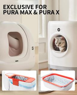Petkit-PuraX PuraMax Sacos de Resíduos Substituidos, Caixa de Lixo Portátil Cat, Sacos Receptáculos para Auto-Limpeza, 1-5 Rolos - Image 2