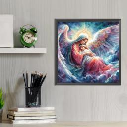 Completa Rodada Broca Pintura Diamante, Jesus e Virgem Kit, Decoração de Casa, Artesanato, Mosaico, DIY, 5D, 30x30cm - Image 5