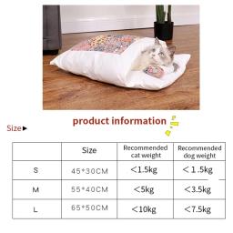 Casa de Cama Removível Kawaii para Gatos, Cama Grande Cão Pet, Caverna do Gato, Comida Confortável, Artigos para o Lar Bonito, Produtos para o Lar para Adultos - Image 6