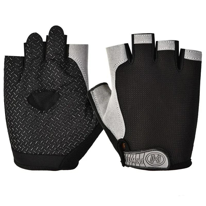 Luvas esportivas antiderrapantes para homens e mulheres, ginástica fitness, treinamento pesado, musculação, meio dedo, pulso, levantamento de peso - Image 1