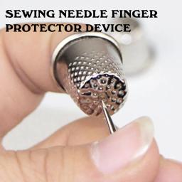 Dedal Metal Dedais De Costura, Mão-trabalho, Tailor Pin Almofada, Finger Protector Tool, Needle Craft, Acessórios de Costura Doméstica, 3Pcs - Image 4