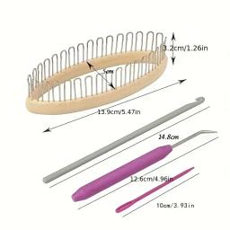 1 conjunto de meias de tecelagem, extensores de aço, kit de gancho para meia, cachecol, chapéu, agulha de costura, acessórios de ferramenta de tricô - Image 1