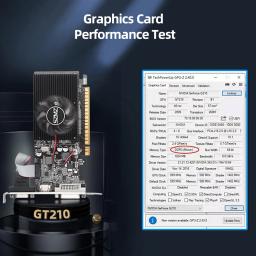 Placa gráfica de vídeo para jogos de PC, perfil baixo, DVI, VGA, porta compatível com HDMI, 64Bit, DDR3, 1G, GT210 - Image 2