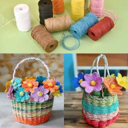 Fio De Palha De Raffia Natural, De Malha À Mão, Grama De Crochê, Corda De Papel Para DIY, Sunhat, Cabo De Saco De Praia, Presente De Cozimento, Corda De Embalagem, 90m - Image 5