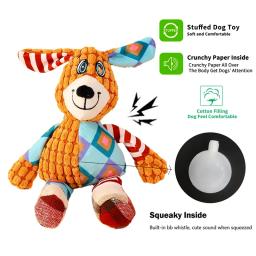 Animais de pelúcia em forma de brinquedos para cães Mastigar Brinquedos Squeaky Suprimentos de limpeza de dentes interativos Assobio bonito Animais de estimação engraçados interativos - Image 3