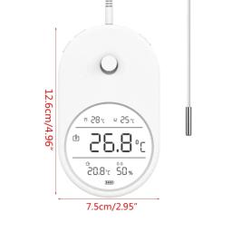 Termômetro eletrônico de aquário, 3 em 1, Higrômetro Digital LCD, Ferramenta de medição da temperatura da água com sonda para aquário - Image 6