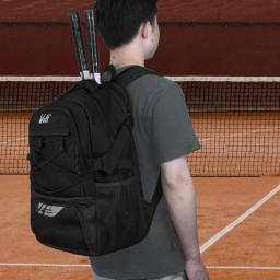 WOLT-Mochila de tênis para homens e mulheres, grande bolsa de raquete com compartimento ventilado, detém 2 raquetes, bolsa de tênis - Image 6