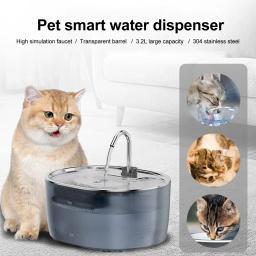 Dispensador de água de circulação automática para animais, fonte filtrada, tigela de bebedor mudo, grande capacidade, gato e cachorro, 3.2L - Image 5