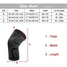 Elastic Nylon Knee Support Braces, Sport Compression Knee Pad, Manga para Fitness, Corrida, Ciclismo, Basquete, Voleibol, 1Pc - Image 4