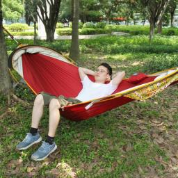 Hammock Camping Outdoor portátil com Mosquiteiro, alta resistência Parachute Tecido pendurado cama, Swing dormir, 1-2 pessoas - Image 2