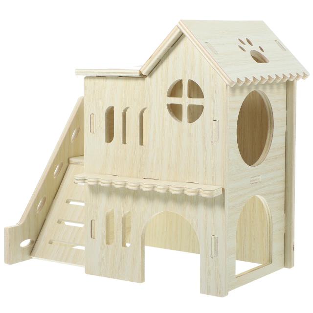 Refúgio Ideal para Pequeninos: Casa de Coelho com Rampa e Ninho Multi-Câmara para Animais