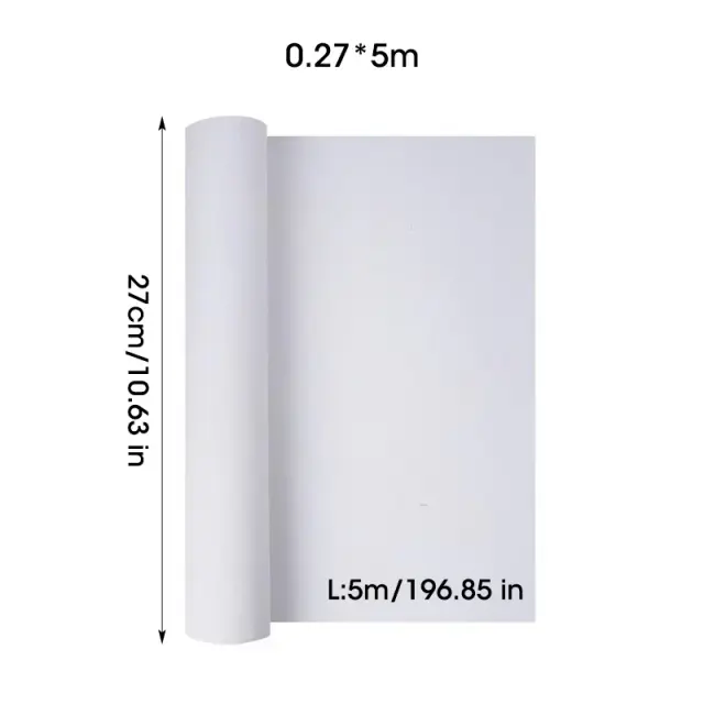 Rolo de Lona Branca de Algodão para Pintura a Óleo e Acrílica - 5m de Comprimento, Disponível em Larguras de 27cm, 37cm, 47cm e 57cm - Modelo HB-02