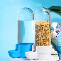 Pássaro alimentador pássaro garrafa de água bebedor limpar comida semente dispensador recipiente conjunto pendurado na gaiola não-bagunça para papagaios cockatiel - Image 5