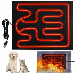 25x30 cm usb almofada de aquecimento quente dobrável aquecida folha à prova dwaterproof água assento de carro esteira almofada pet réptil inverno ao ar livre quente suprimentos para animais estimação - Image 3