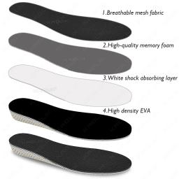 Inserções de elevação do salto duro respirável para homens e mulheres, palmilha para aumentar a altura, elevadores de sapatos, almofada mais alta, Eva, 2 cm, 3 cm, 4 cm, 5cm, 1 par - Image 3
