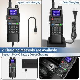 1/2 PCS Baofeng UV-5RH Multi Band Walkie Talkie 3800mAh Bluetooth Programação de telefone AM para UV-5R Rádio Ham de longo alcance - Image 5