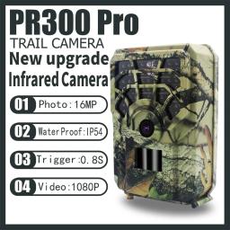 PR300 Mini Hunting Trail Camera, Vida Selvagem, Observação de Animais, Gravador de Vídeo, Lâmpada IR, Max 15 m, 1080P, PR300 - Image 1