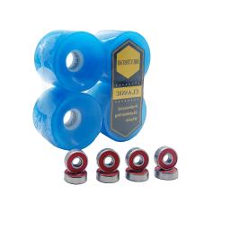 4 rodas de skate iluminadas com ABEC 11 rolamentos Longboard Wheels LED Flash à noite 70mm 65mm 78A cor laranja azul - Image 5