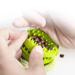 Bola de borracha para cães pequenos e médios, brinquedo mastigador, resistente a mordidas, interativo, pet, limpeza dos dentes - Image 3