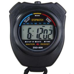 Novo clássico à prova dwaterproof água digital profissional handheld lcd esportes cronômetro temporizador parar relógio com corda para esportes - Image 1