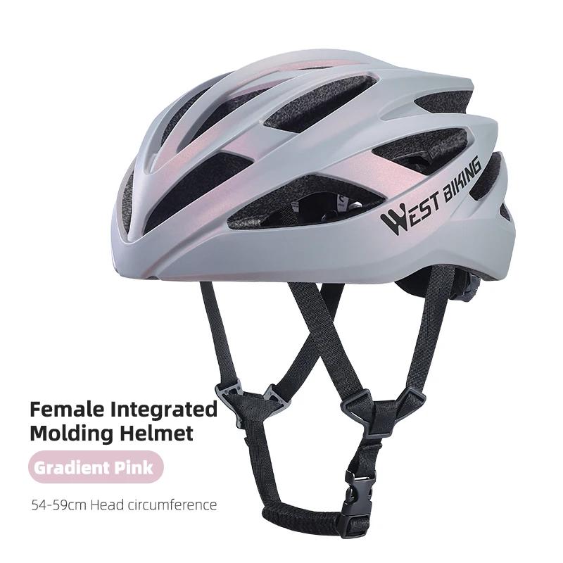 West biking masculino feminino leve capacete de ciclismo integrado aero corrida capacete da bicicleta estrada boné segurança mtb capacete esportivo - Image 1