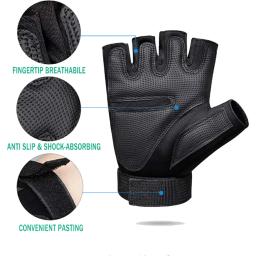 YANBIGUO 1 par de luvas sem dedos para moto motocicleta ciclismo escalada caminhadas caça - Image 5