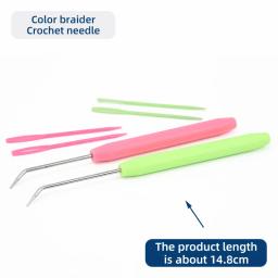 Knitting Crochet Hook Kit, Bent Hooks Acessórios, Picking Needle, Conjunto de agulhas de costura, Plástico, 2 Pcs - Image 3