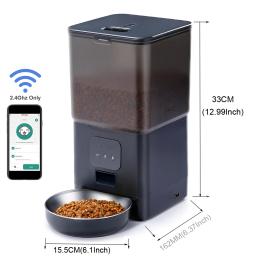 Smart Timing Pet Alimentador, Dispensador Automático de Alimentos, Adequado para Cães e Gatos Pequenos, Alimentação Remota, Tuya App, 6L Cat - Image 2