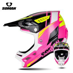 2025 novo soman capacete da motocicleta adulto equitação fora de estrada capacete personalizado motocross casco moto capacete ce aprovado - Image 3