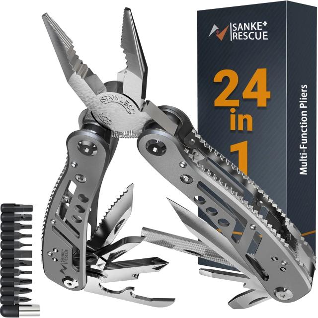 Sanke Rescue Multitool 24 em 1 para Sobrevivência e Acampamento