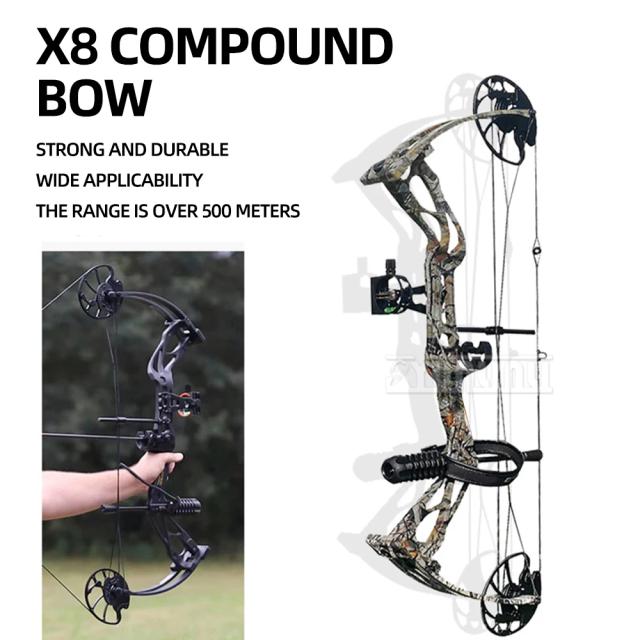 Arco Composto Ajustável 30-60lbs Tiro com Arco Kit Completo para Adultos e Iniciantes