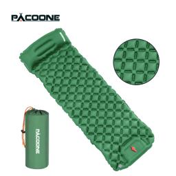 PACOONE Outdoor Camping Sleeping Pad Ultraleve Air Mat Colchão inflável com travesseiros Embutido Inflator Bomba de viagem Caminhadas - Image 1