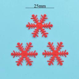 100 pçs 25mm tecido de feltro não tecido apliques de floco de neve para casamento/festa/decoração de natal árvore ornamento remendos acessórios diy - Image 3