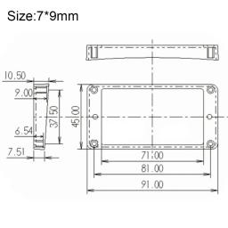 Substituição Frame Set para Humbucker, anéis de montagem, captador, captador de guitarra, captadores, 3 tamanhos, 2pcs - Image 2