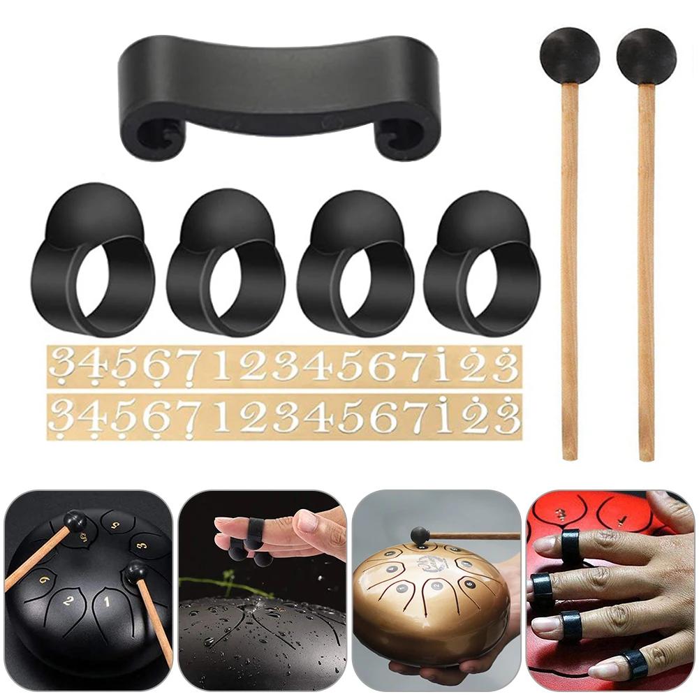 Tambor de língua de aço com baquetas, bateria de mão, adesivos, percussão, instrumentos musicais, acessórios de bateria, 6 em, 11 em, 8 tons - Image 1
